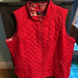 Bright Red Quilted Vest